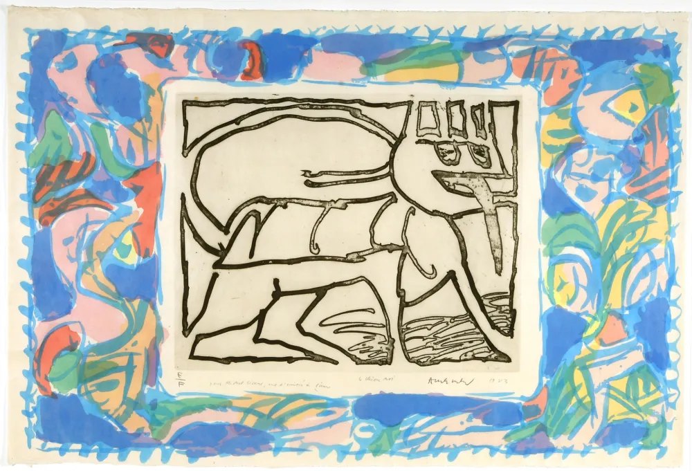 Água-Forte Alechinsky - Le Chien Roi