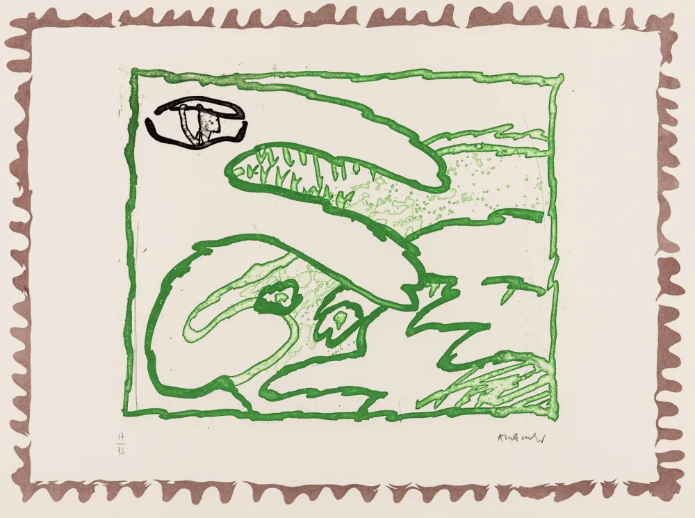 Água-Forte Alechinsky - Le chien roi - De toutes parts