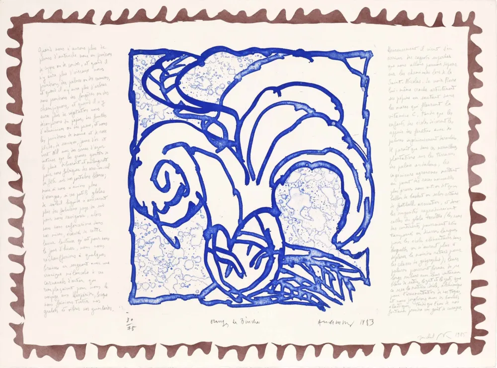 Água-Forte Alechinsky - Le chien roi – Orange de Binche