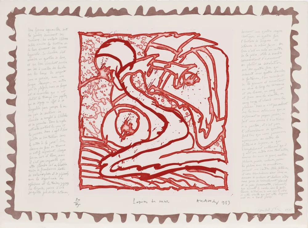 Água-Forte Alechinsky - Le chien roi – Papier de mur