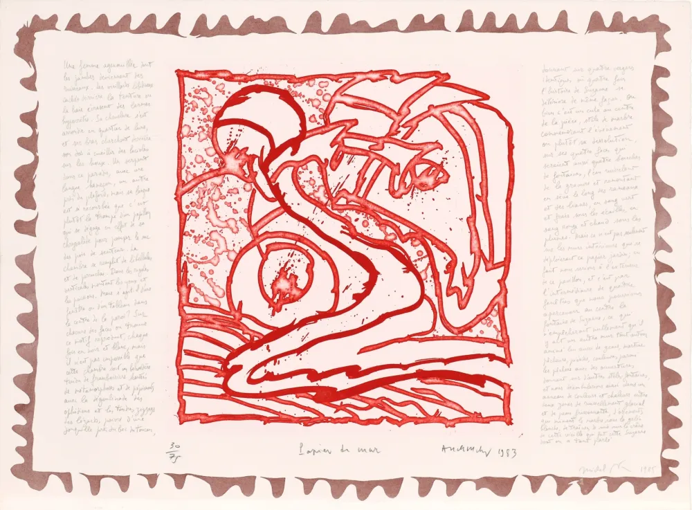 Água-Forte Alechinsky - Le chien roi – Papier de mur