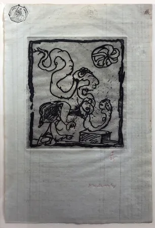 Água-Forte Alechinsky - Le dimanche du comptable