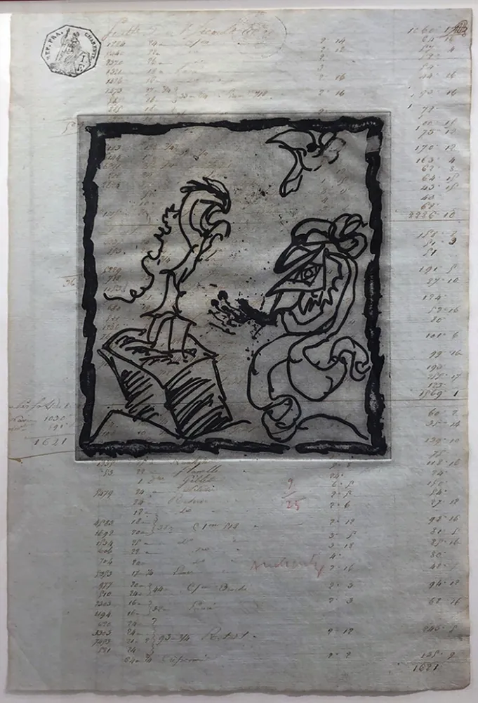 Água-Forte Alechinsky - Le dimanche du comptable