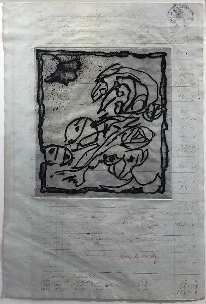 Água-Forte Alechinsky - Le dimanche du comptable