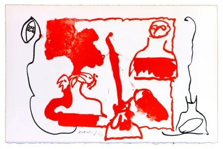 Litografia Alechinsky - Le rêve de l'ammonite 10