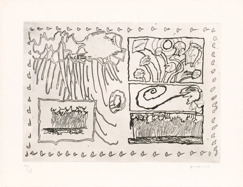 Água-Forte Alechinsky - Le rêve de l’ammonite