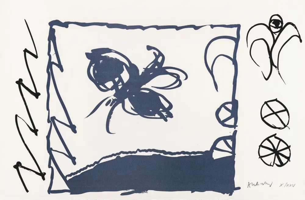 Litografia Alechinsky - Le rêve de l'ammonite 15