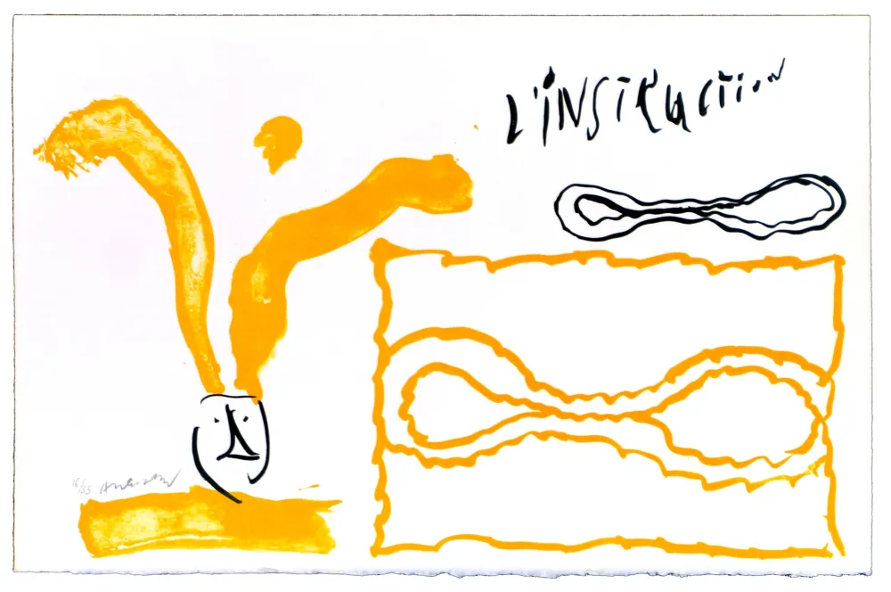 Litografia Alechinsky - Le rêve de l'ammonite 7