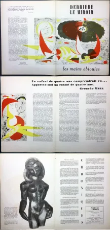 Livro Ilustrado Alechinsky - LES MAINS ÉBLOUIES. (Derrière le Miroir n° 32. Octobre 1950)