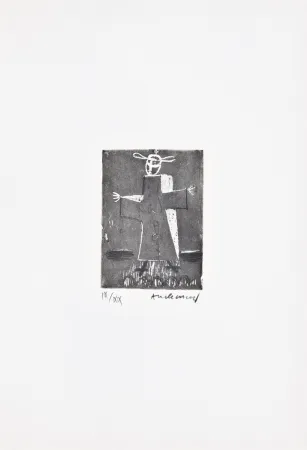 Água-Forte Alechinsky - Les métiers 04: Le curé