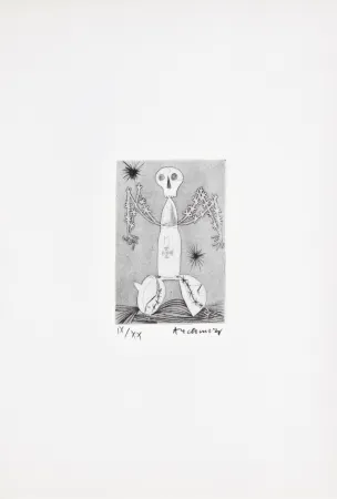 Água-Forte Alechinsky - Les métiers 07: Le soldat méconnu