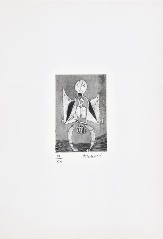 Água-Forte Alechinsky - Les métiers 08: Le garagiste