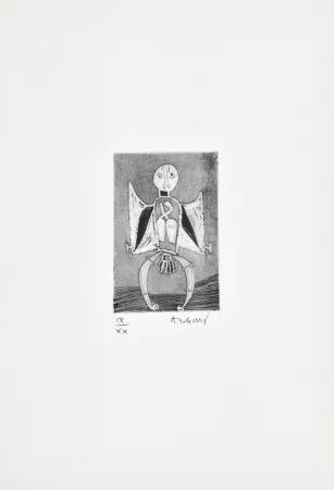 Água-Forte Alechinsky - Les métiers 08: Le garagiste