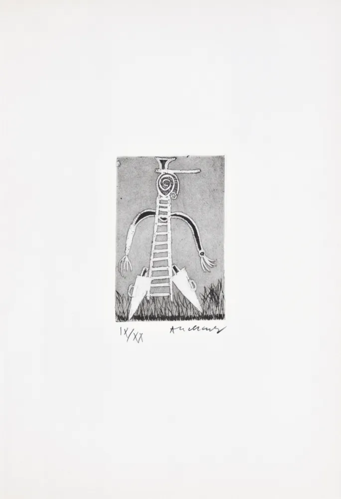 Água-Forte Alechinsky - Les métiers 09: Le pompier