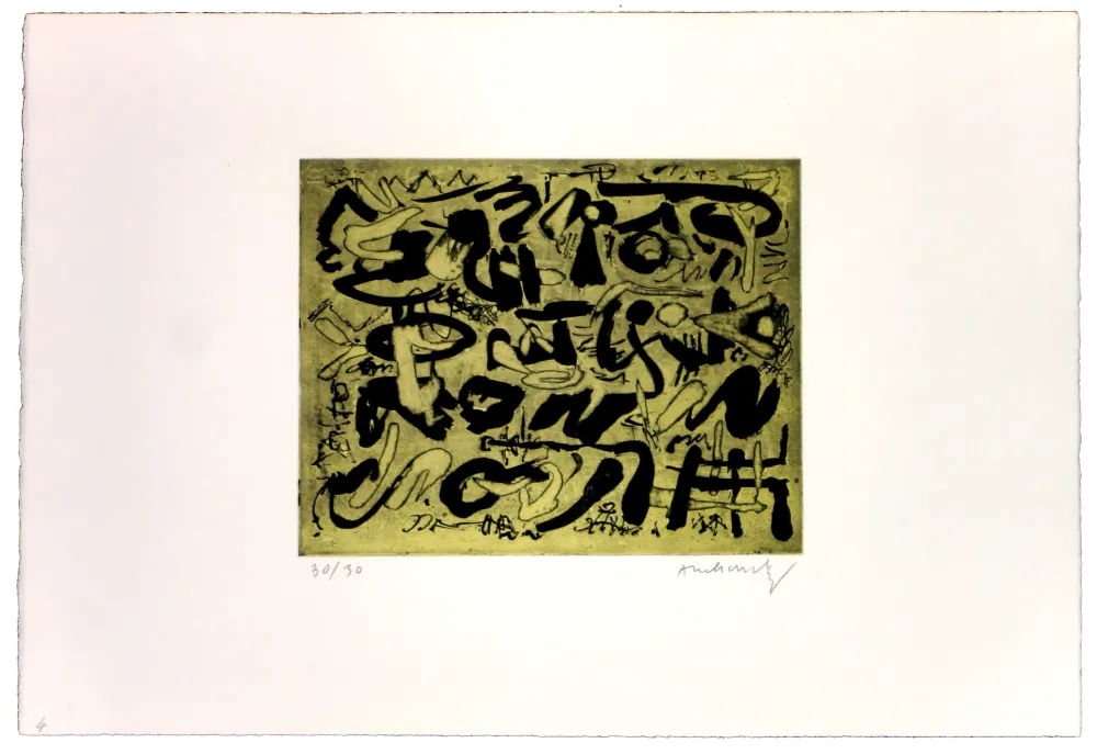 Litografia Alechinsky - Les ombres