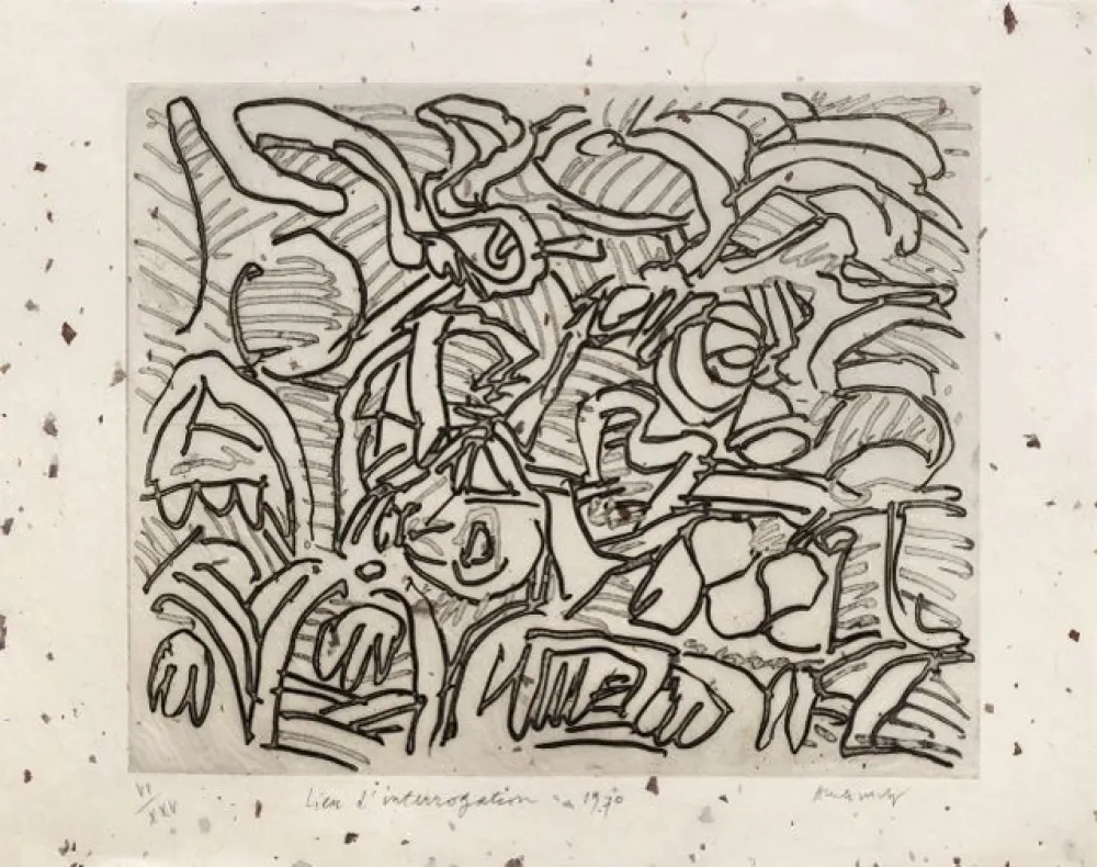 Gravura Alechinsky - Lieu d'interrogation