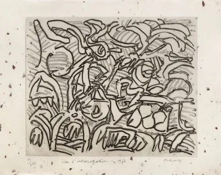 Gravura Alechinsky - Lieu d'interrogation