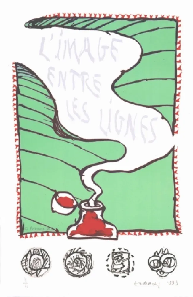 Litografia Alechinsky - L'image entre les lignes