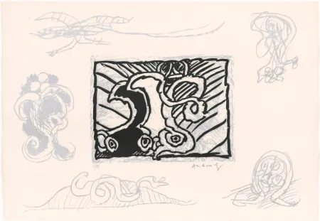 Linogravura Alechinsky - Lino - Litho IX