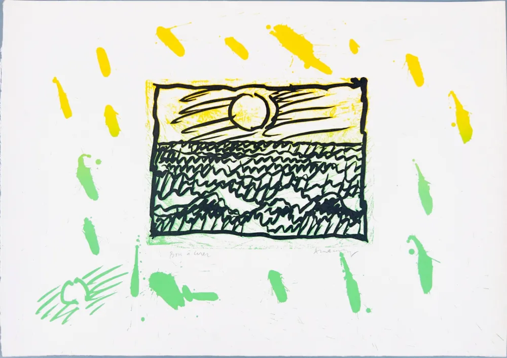 Linogravura Alechinsky - Lino-litho, Planche VII