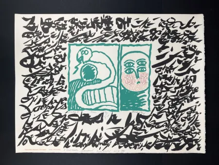 Litografia Alechinsky - Linolog II