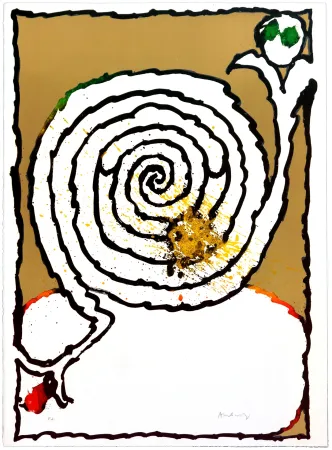 Litografia Alechinsky - Long Playing