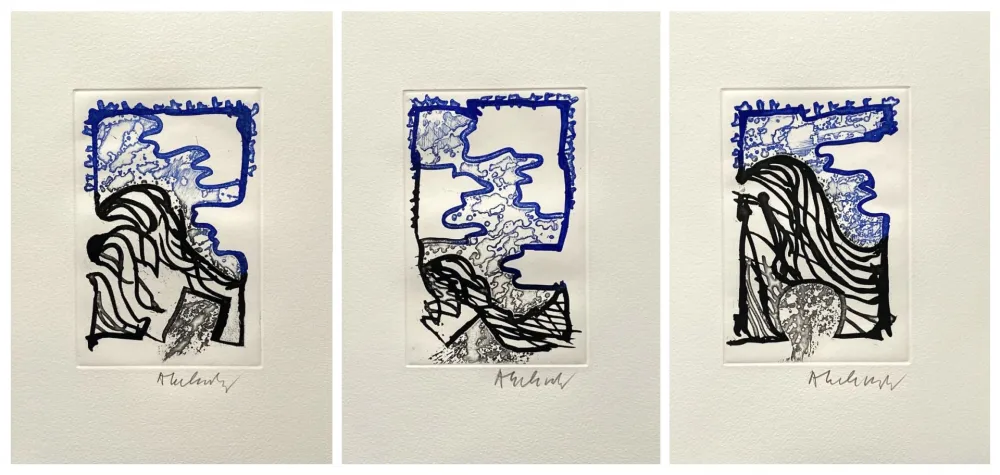 Água-Forte Alechinsky - '' L'Or Noir ''