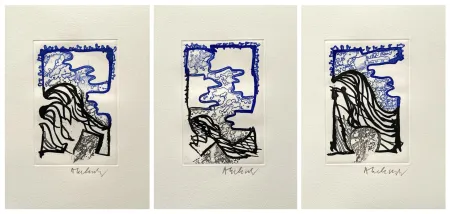 Água-Forte Alechinsky - '' L'Or Noir ''