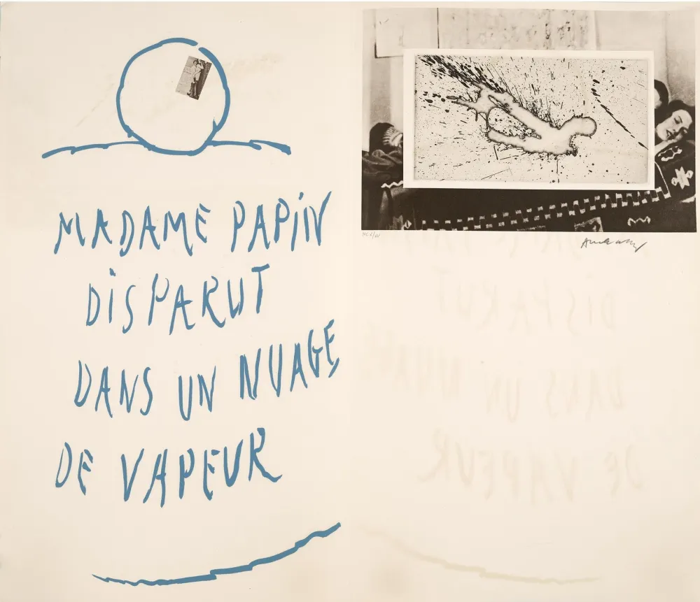 Água-Forte Alechinsky - Madame Papin disparut dans un nuage de vapeur