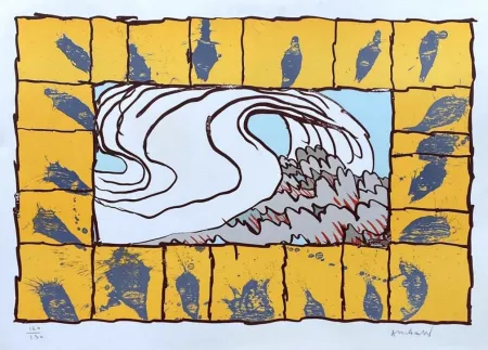 Litografia Alechinsky - '' Maitresse Vague ''