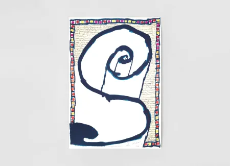 Litografia Alechinsky - Margin and center