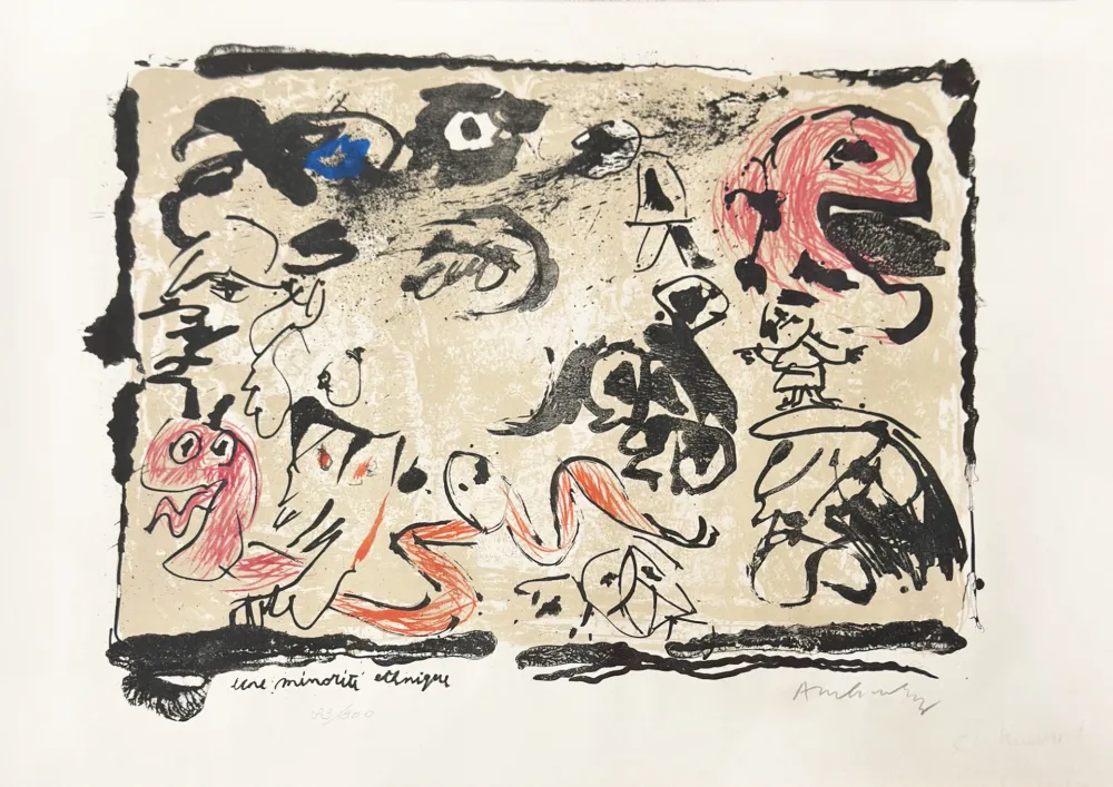 Litografia Alechinsky - Minorité etchnique