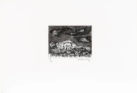 Água-Forte Alechinsky - Montagne-dragon