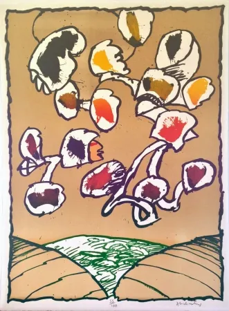 Litografia Alechinsky - Objet volant N° 3