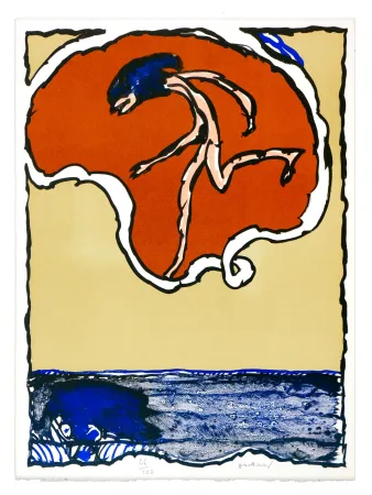 Litografia Alechinsky - Objets Volants