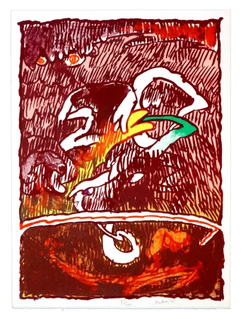 Litografia Alechinsky - Objets Volants