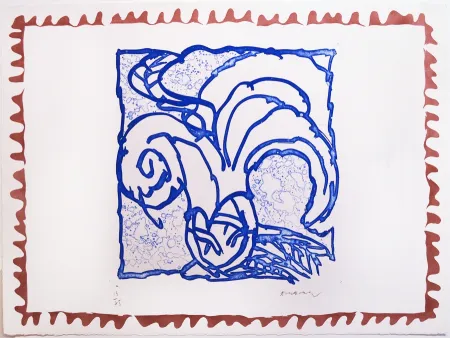 Gravura Alechinsky - Orange de Binche