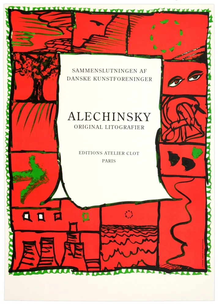 Cartaz Alechinsky - Original lithographier , Editions Atelier Clot