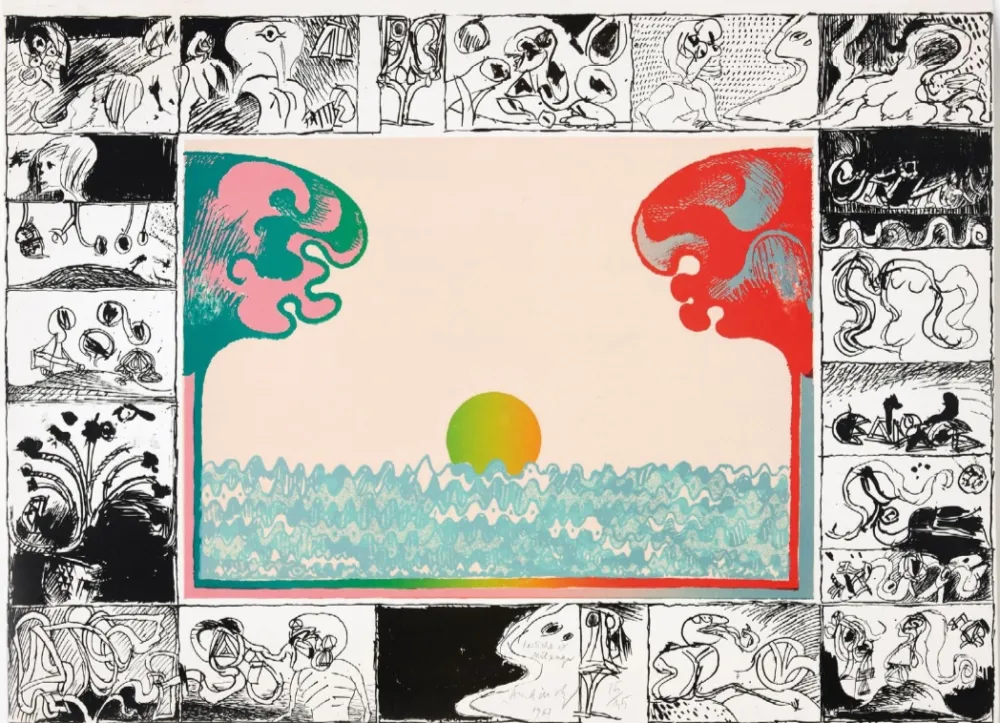 Litografia Alechinsky - Pastiche et mélange