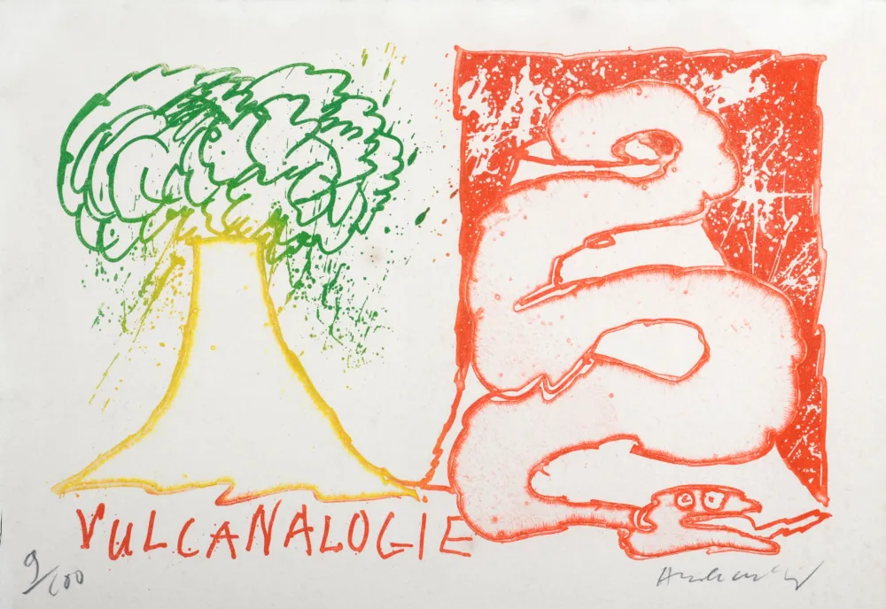 Água-Forte Alechinsky - Pierre Alechinsky : Vulcanalogie, 1970 - Hand-signed