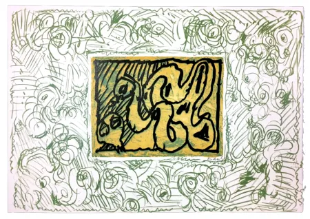 Linogravura Alechinsky - Planche I