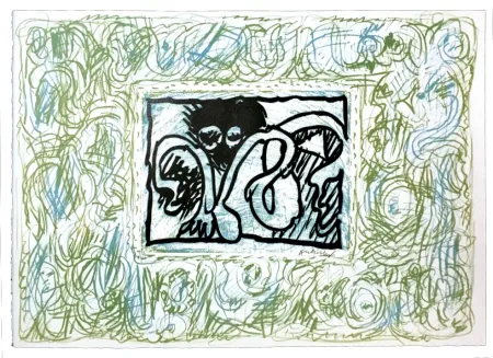 Linogravura Alechinsky - Planche II