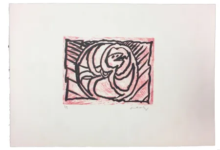 Linogravura Alechinsky - Planche V