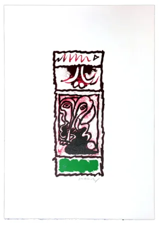 Linogravura Alechinsky - Planche X