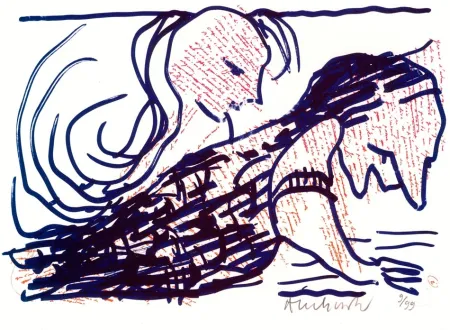 Litografia Alechinsky - Pointes et feutres