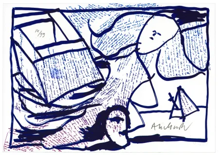 Litografia Alechinsky - Pointes et Feutres (5)