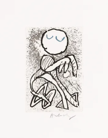 Água-Forte E Água-Tinta Alechinsky - Pointes Planche XIV bis