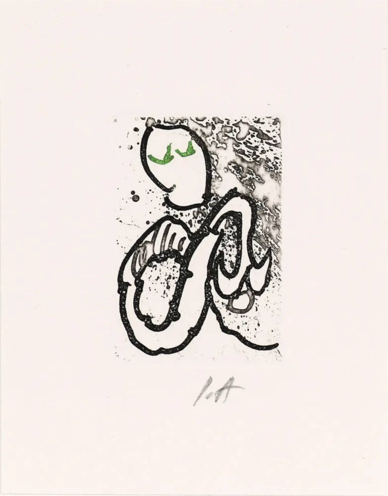 Água-Forte E Água-Tinta Alechinsky - Pointes Planche XVI bis