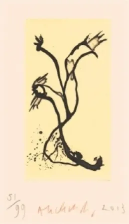 Água-Forte Alechinsky - Portrait aux 3 crayons