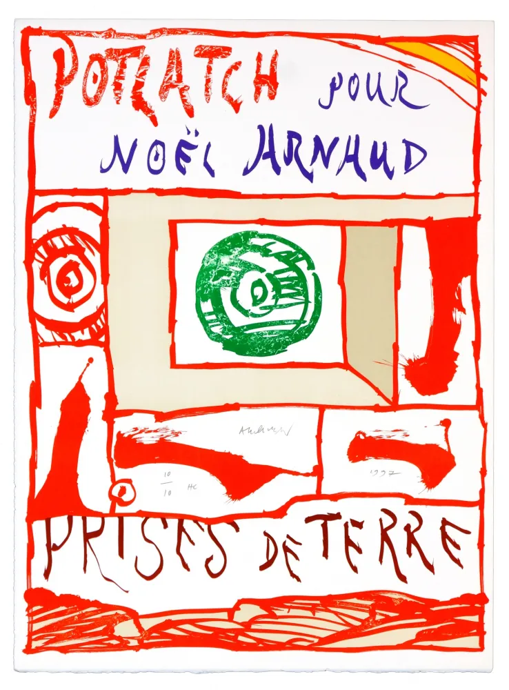 Litografia Alechinsky - Potlach